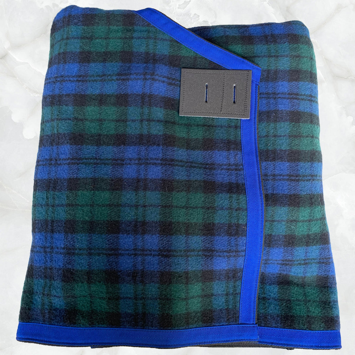 Black Watch (navy & bottle green) Kersey - Kez Rugs, made in Beaudesert