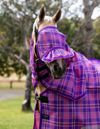 Blossom Ultra Mesh Fly Mask with pleated nose attachment, three-quarter close-up