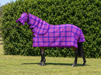 Blossom Ultra Mesh Summer Weave neck combo with matching fly mask, full side view, AI colour-matched to real product photography