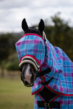 Bubble Gum Ultra Mesh Fly Mask without nose attachment, alternate front close-up