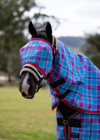 Bubble Gum Ultra Mesh Fly Mask without nose attachment, alternate side close-up