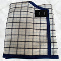 Collar Check (royal & pale blue) Kersey - Kez Rugs, made in Beaudesert