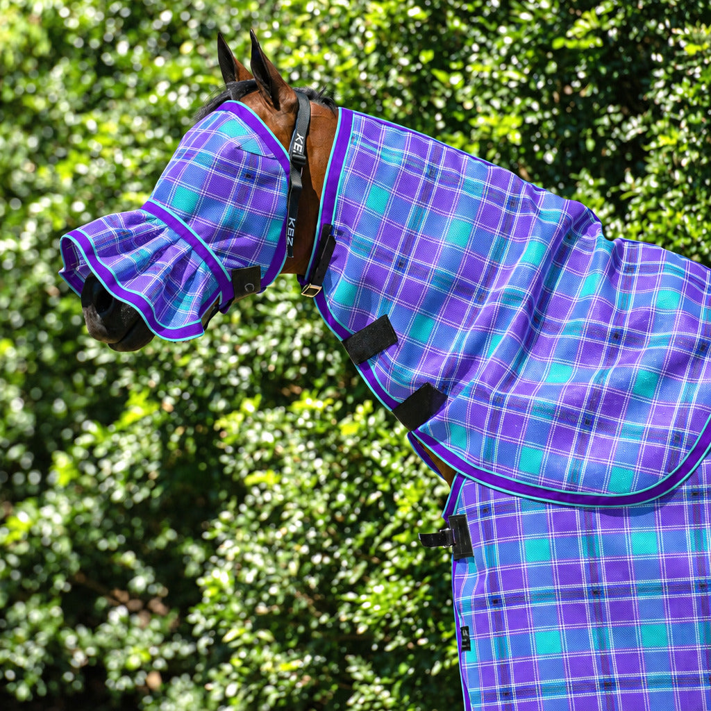 Lavender Fly Mask and matching neck combo