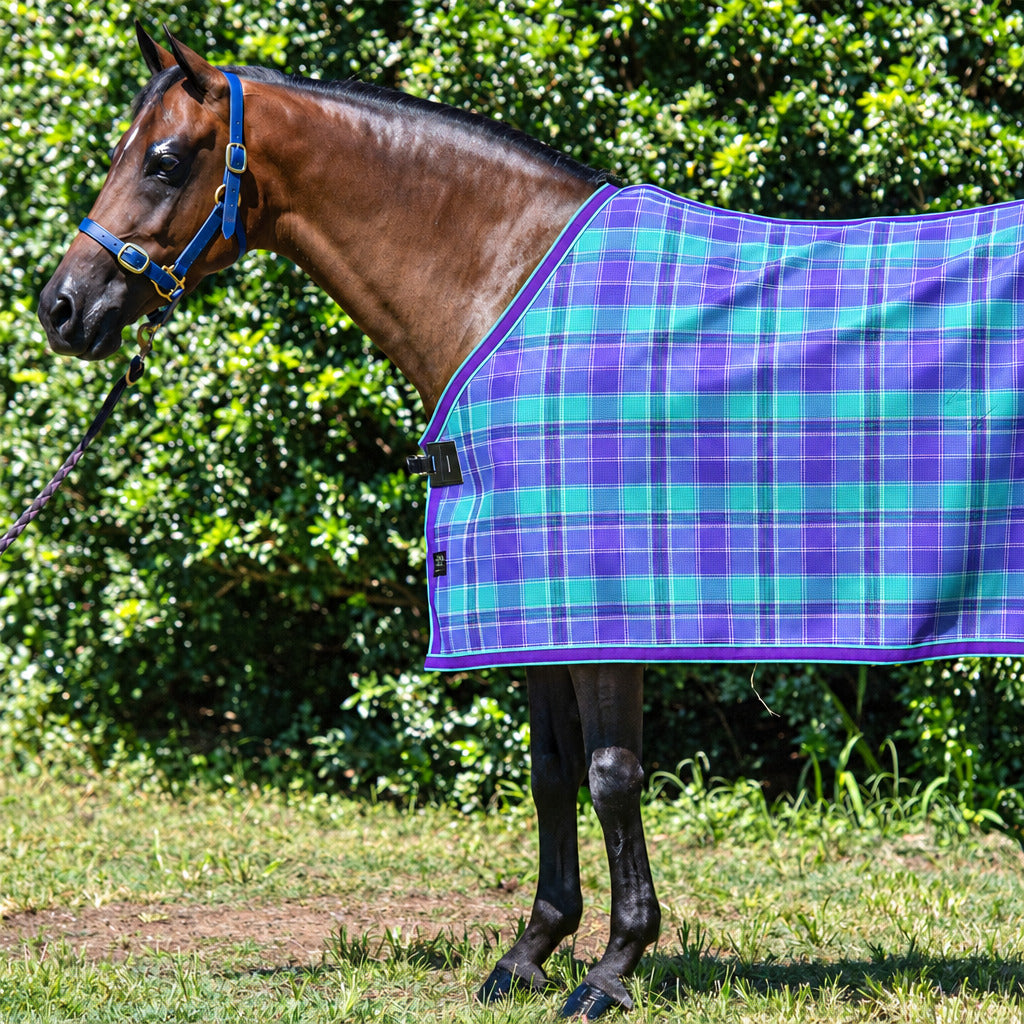 Lavender Ultra Mesh Summer Weave rug only on a bay horse