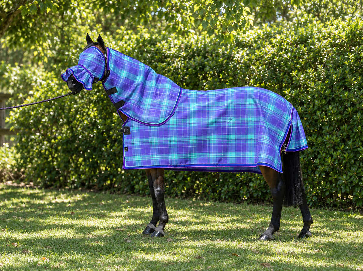 Lavender Ultra Mesh Summer Weave with the matching fly mask