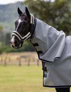 Plain Silver Ultra Mesh Summer Weave neck combo, front three-quarter close-up