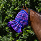 Regal Ultra Mesh Fly Mask with nose attachment, three-quarter close-up, AI colour-matched to real product photography