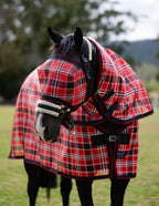 Scarlet Ultra Mesh Fly Mask without nose attachment, main three-quarter portrait