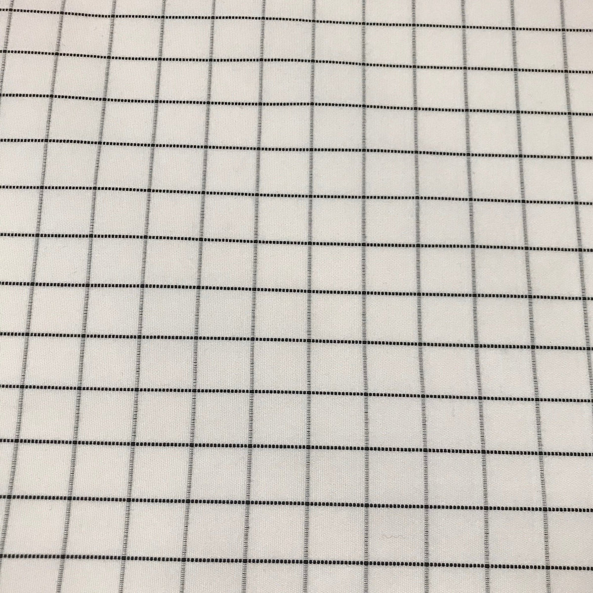 White with Black Check Ripstop fabric swatch
