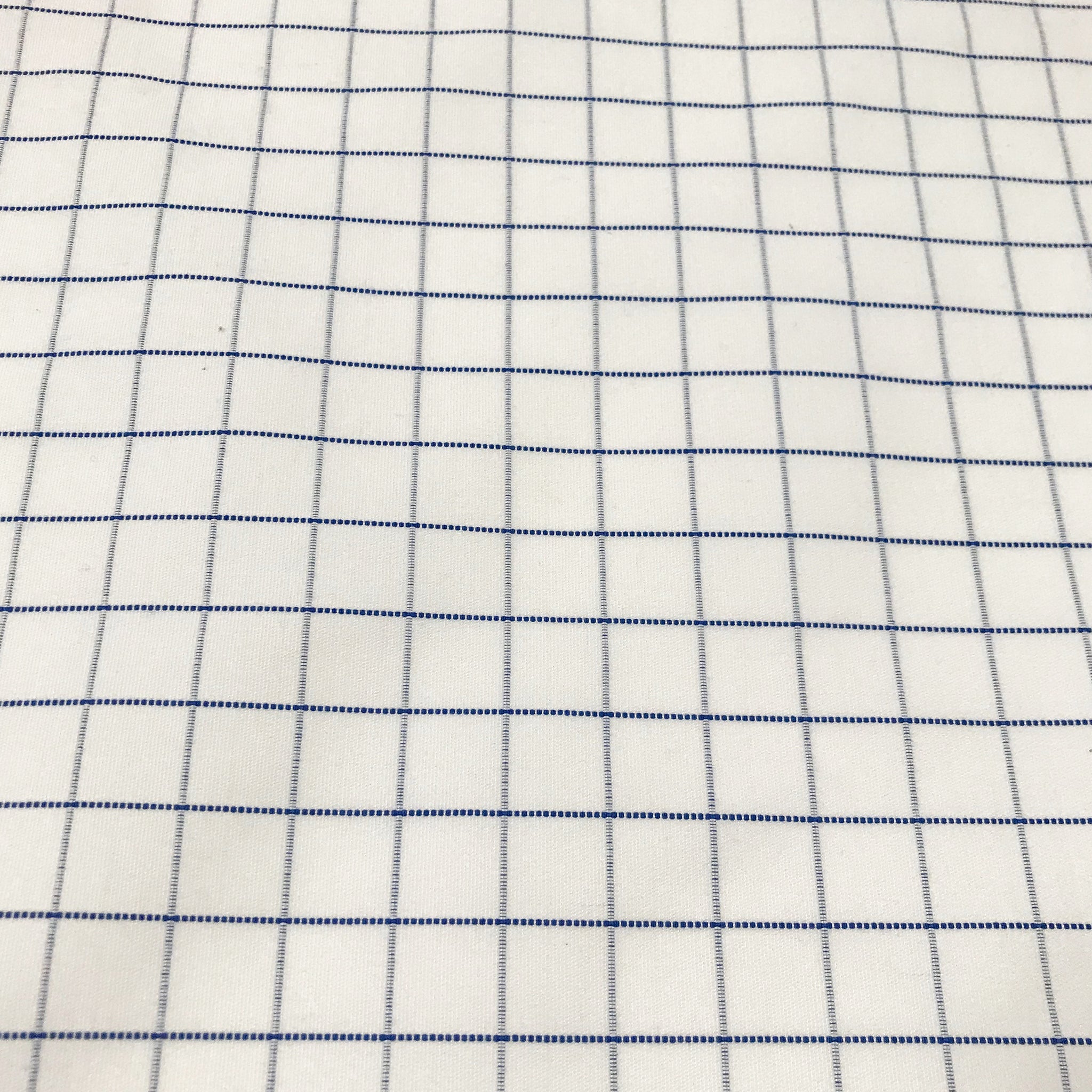 White with Blue Check Ripstop - Kez Rugs, made in Beaudesert